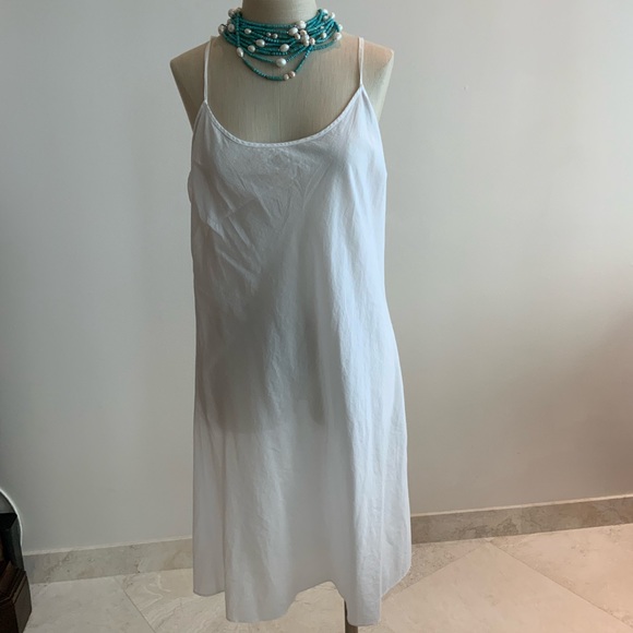 Chic, Comfy DKNY Pure White Cotton Dress sz Lg - Picture 4 of 9